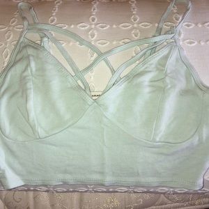 Cropped Mint Bra